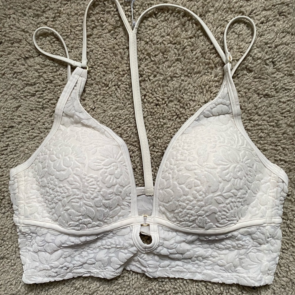 white bralette